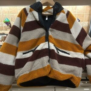 Free people Hit The Slopes Printed Fleece Jacket